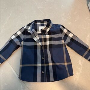Stylish Kids Plaid Shirt - Blue and Black